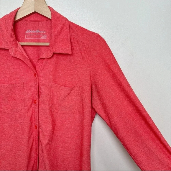 Eddie Bauer Womens Size Small Button Collar Wicking Pocket Long Sleeve  Top - Picture 6 of 14